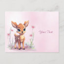 Search for pink deer postcards Watercolor