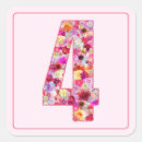 Search for number four stickers Pink