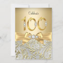 Search for 100th anniversary invitations Gold