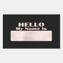 Search for hello my name stickers Black