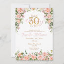 Search for rose gold 30th birthday invitations Watercolor