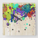 Search for splash clocks Watercolor