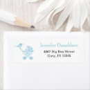 Search for baby carriage return address labels Blue