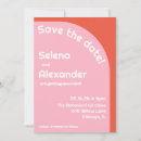 Search for pink and orange wedding save the dates Minimalist