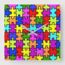 Search for puzzle clocks Colourful
