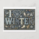 Search for love snow postcards Heart