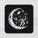 Search for astronauts business cards Moon