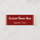 Search for spanish business cards Red