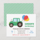 Search for green tractor birthday invitations Farm