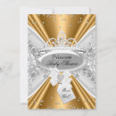 Search for tiara baby shower invitations Gold