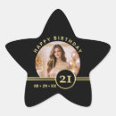 Search for photo star stickers Black and gold
