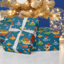 Search for christmas fishing wrapping paper Santa