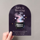 Search for halloween gender reveal invitations Baby is brewing