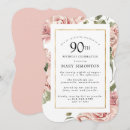 Search for dusty pink floral invitations Feminine
