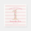 Search for 1st birthday napkins Baby girl birthday