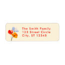 Search for poppies return address labels Flowers
