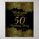 Search for 50th birthday welcome signs Black