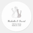 Search for cat wedding stickers Black and white
