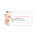 Search for pink and peach return address labels Bride