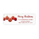 Search for red ornament return address labels Party