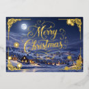 Search for snowy village scene christmas cards Town