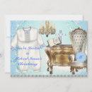 Search for blue damask christening invitations Boys
