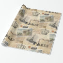 Search for vintage map wrapping paper Paris