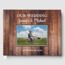 Search for wood wedding guest books Rustic