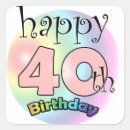 Search for happy 40th birthday stickers Forty