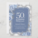 Search for silver 50th birthday invitations Sparkle