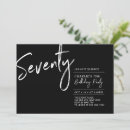 Search for black and white 70th birthday invitations Seventy