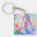 Search for purple flower key rings Pastel