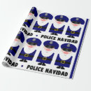 Search for police wrapping paper Blue