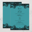 Search for teal blue black wedding invitations Chic