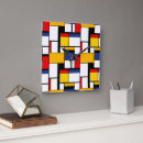Search for de stijl clocks Mondrian