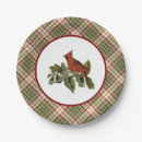 Search for plaid christmas plates Red