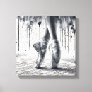 Search for ballet dancer canvas prints Black and white
