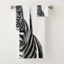 Search for black and white zebra bath towels Animal