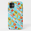 Search for cute food patterns iphone cases Blue