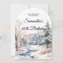 Search for winter 40th birthday invitations Watercolor