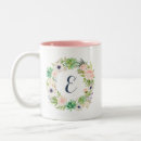 Search for monogram wreath mugs Bridesmaid
