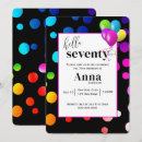 Search for dots birthday invitations Rainbow