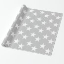 Search for white star wrapping paper Grey