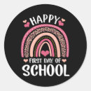 Search for teacher first day of school stickers Rainbow