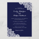 Search for navy blue lace wedding invitations Winter