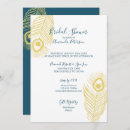 Search for elegant peacock bridal shower invitations Gold