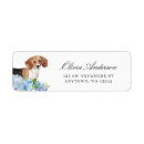 Search for cute beagle return address labels Watercolor