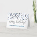 Search for blue and silver birthday cards Glitter