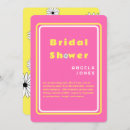 Search for hot pink bridal shower invitations Retro