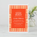 Search for abstract bridal shower invitations Red